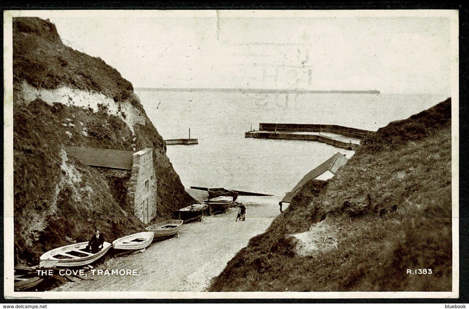 Ref 1240 - 1946 Postcard - The Cove Tramore - Ireland Eire - Buy Irish Goods Slogan - Waterford