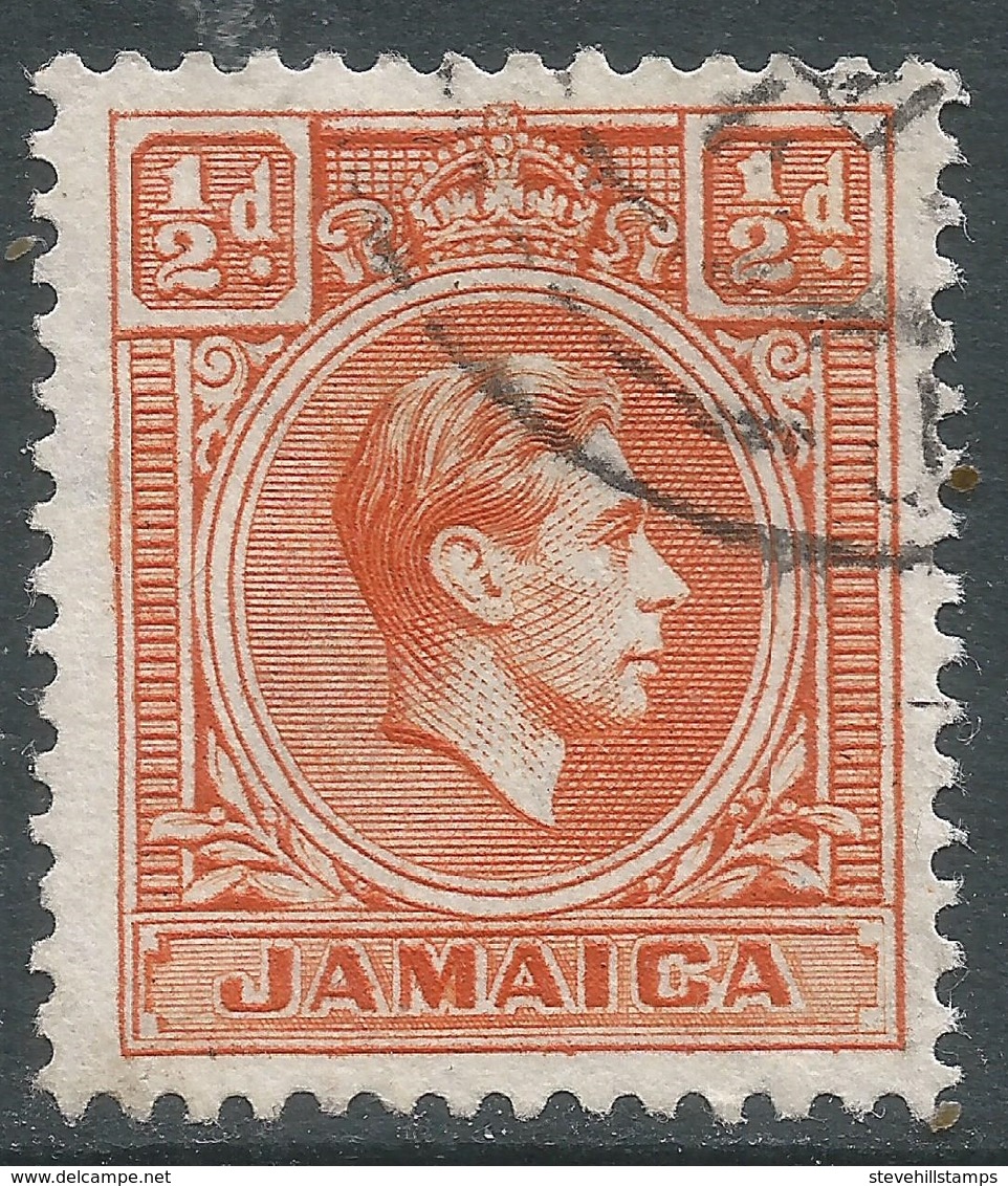 Jamaica. 1938-52 KGVI. ½d Orange Used. SG 121b - Jamaica (...-1961)