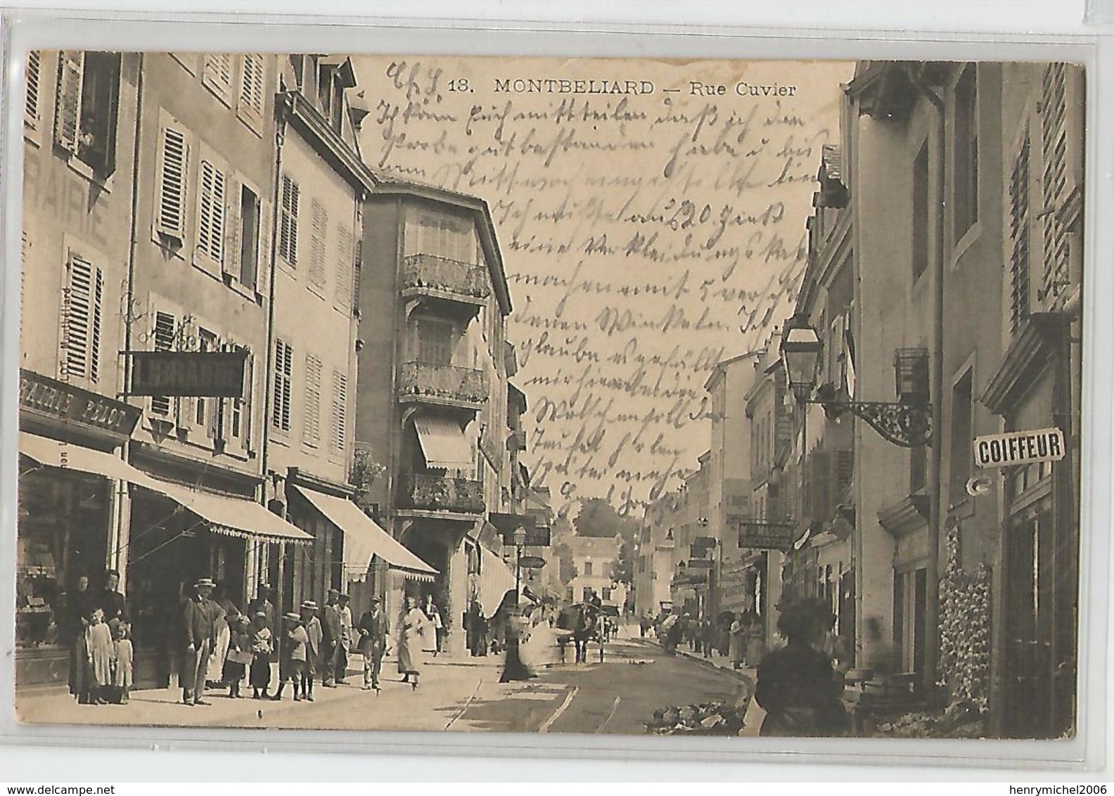Doubs - 25 - Montbeliard Rue Cuvier Animée 1903 - Montbéliard