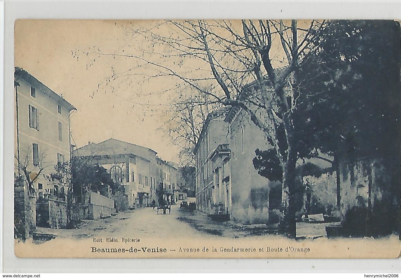 84 Vaucluse - Beaumes De Venise Avenue De La Gendarmerie Et Route D'orange 1926 - Beaumes De Venise