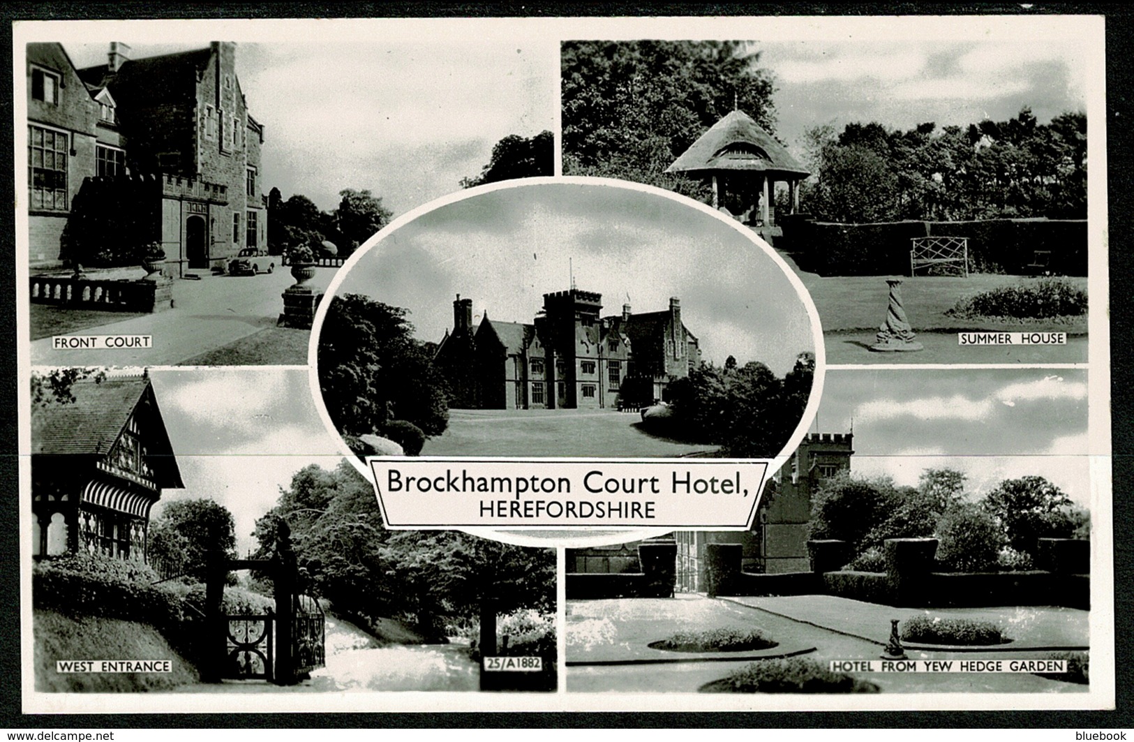 Ref 1241 - Real Photo Multiview Postcard - Brockhampton Court Hotel - Herefordshire - Herefordshire
