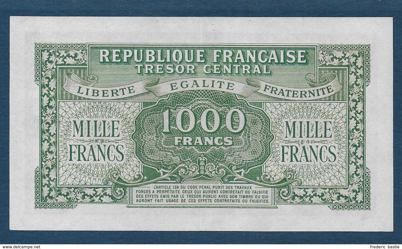 BILLET De  1000 F Marianne  - Série D - 1943-1945 Marianne