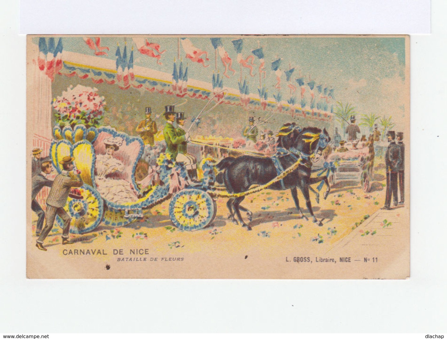 Illustration. Carnaval De Nice 1907. Bataille De Fleurs. L. Gross Nice. (3161) - Carnaval