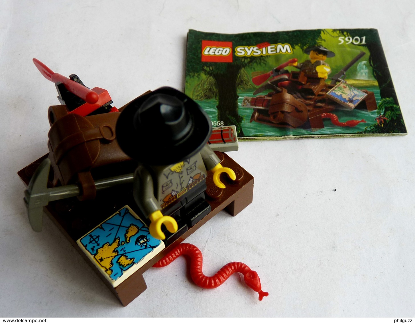 FIGURINE LEGO 5901 RIVER RAFT RADEAU Avec Notice 1999  - MINI FIGURE Légo - Figurines