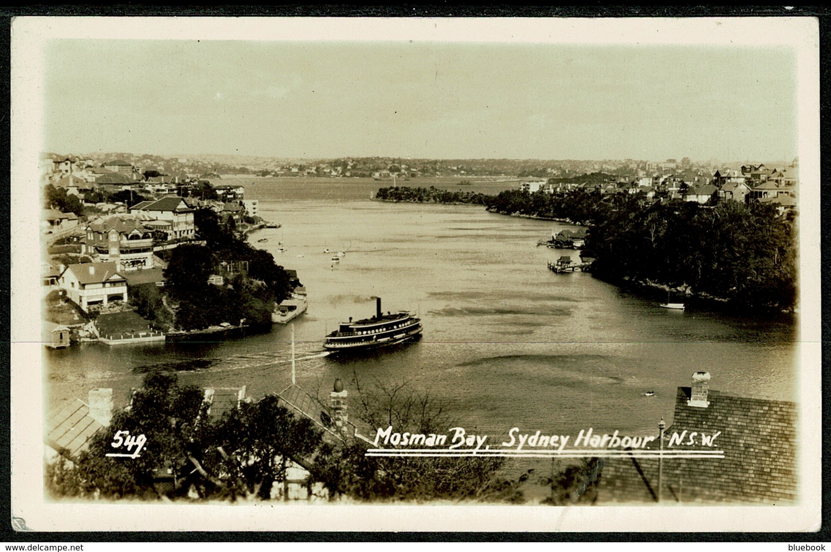 Ref 1242 - Real Photo Postcard - Ferry At Mosman Bay Sydney - New South Wales Australia - Sydney
