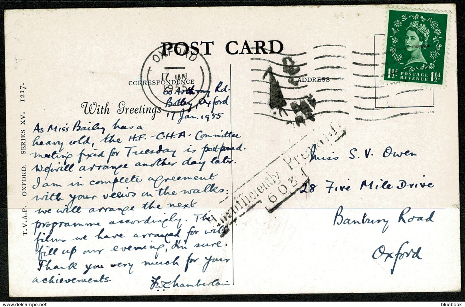 Ref 1242 - 1955 Postcard - George Hotel High Street Wallingford - Postage Due Marks Oxford - Other & Unclassified