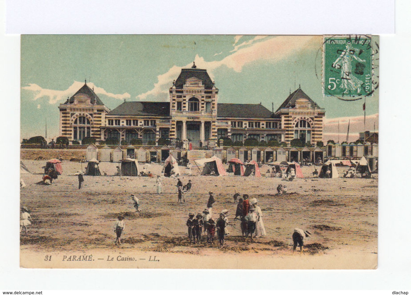 Paramé. Le Casino.Enfants, Cabines De Plage. (3165) - Parame