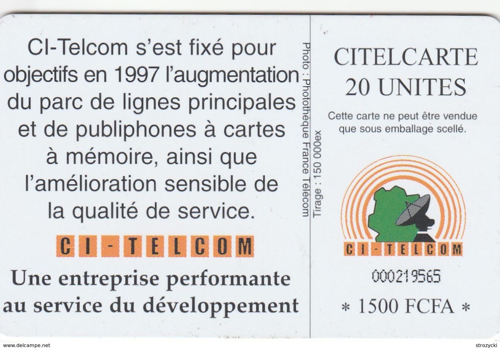 Ivory Coast - Telephone - Côte D'Ivoire