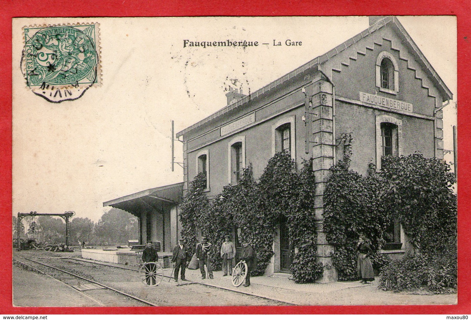 FOUQUEMBERGUES - La Gare - 1907 - - Fauquembergues