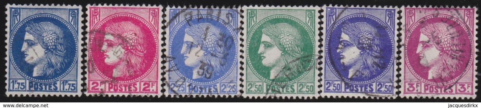 France   .   Yvert    .   372/376     .      O      .      Oblitéré - Used Stamps