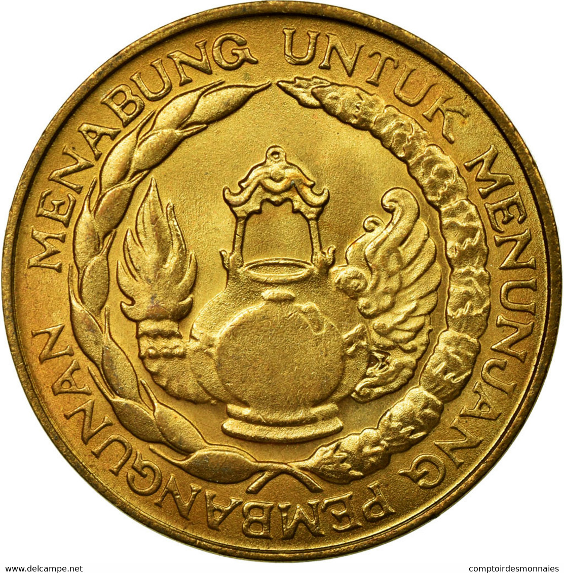 Monnaie, Indonésie, 10 Rupiah, 1974, SUP, Brass Clad Steel, KM:38 - Indonésie