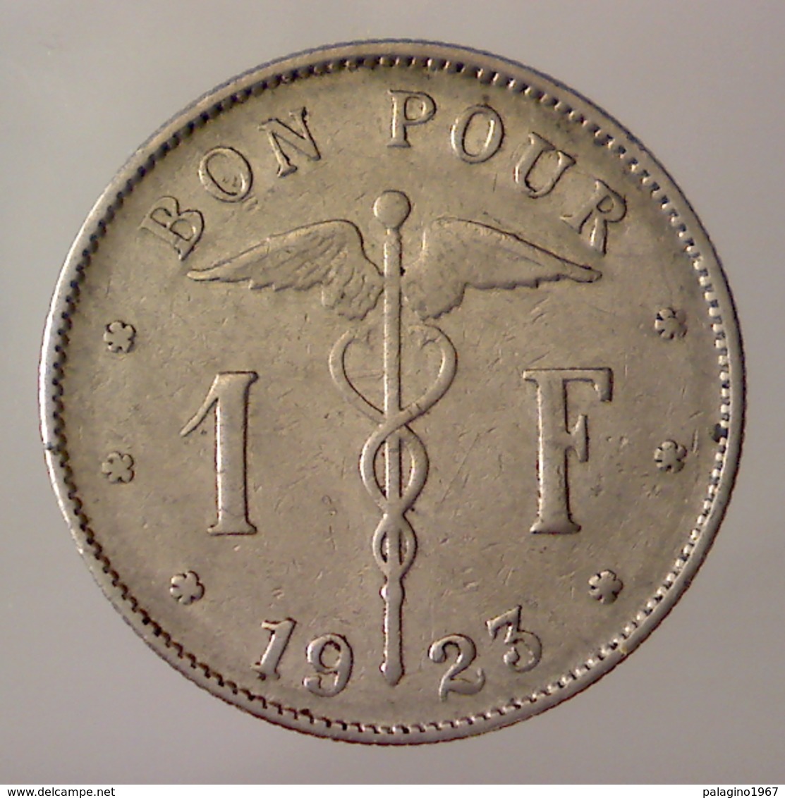 REGNO DEL BELGIO 1 Franc Legenda Francese 1923      BB+ - 1 Franco