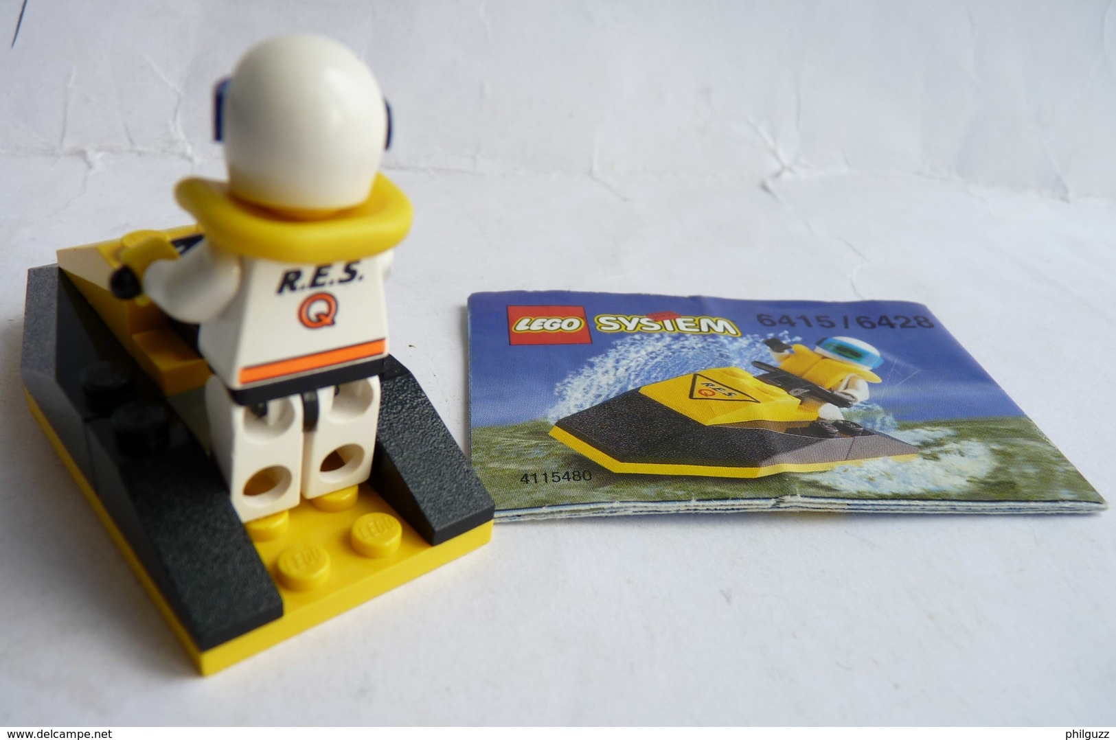 FIGURINE LEGO 6415 Res-Q JET-SKI Avec Notice 1998 - MINI FIGURE Légo - Lego System