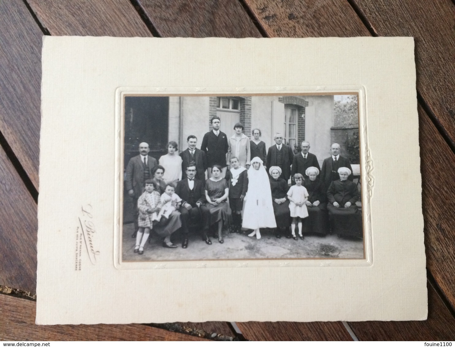 Photo Sur Support Cartonné De Mariage  Photographe L. BIAUD à  COSNE SUR LOIRE Ou à SANCERRE à Identifier - Personnes Anonymes