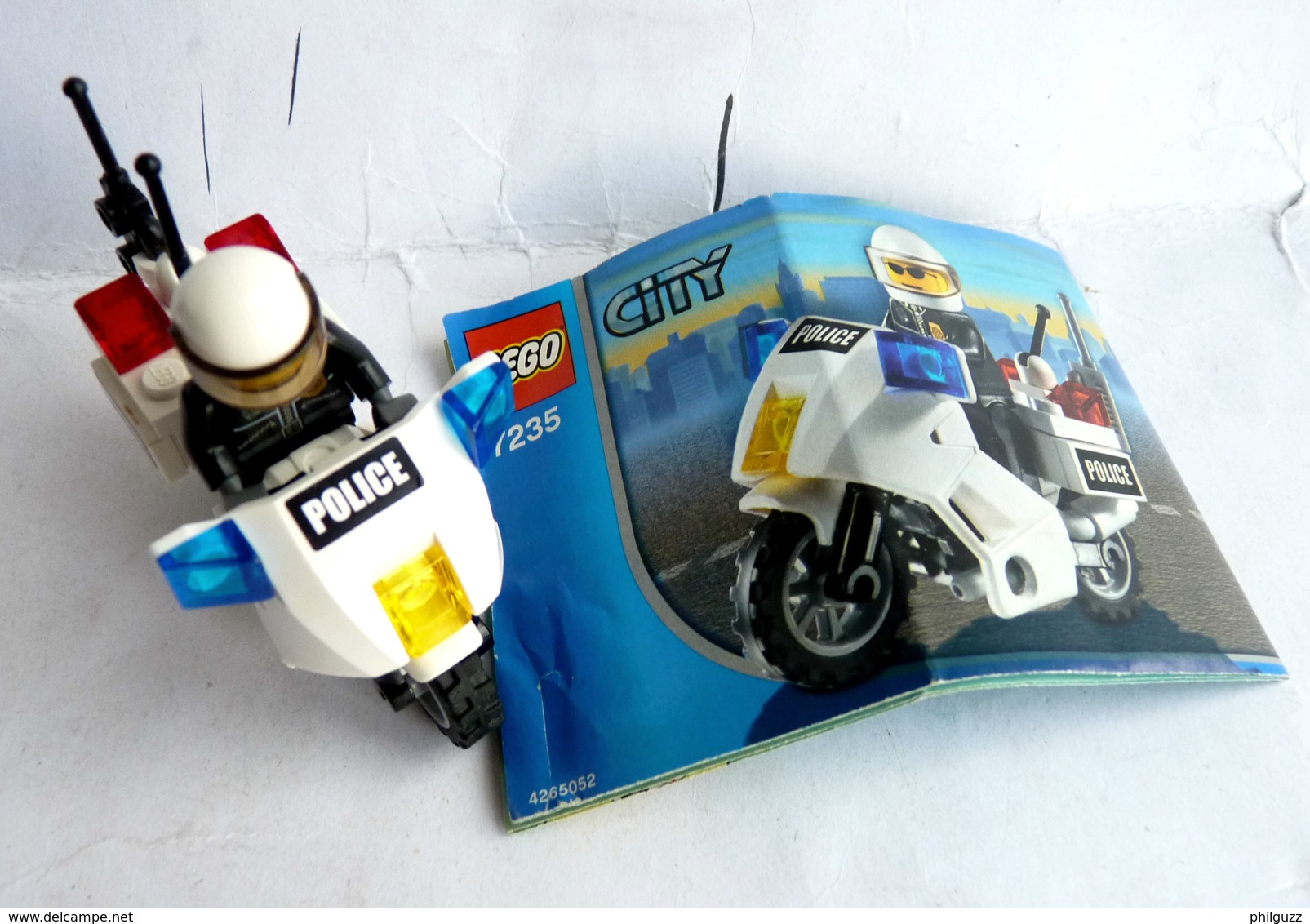 FIGURINE LEGO 7235 POLICE MOTORCYCLE MOTARD Avec Notice 2005 - MINI FIGURE Légo - Lego System