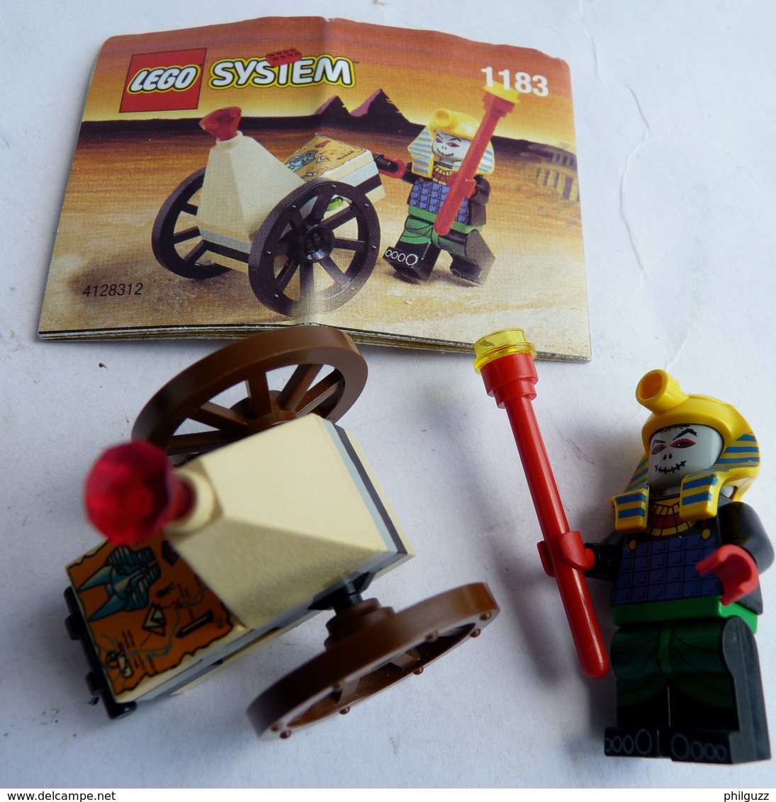 FIGURINE LEGO 1183 MUMMY AND CART Avec Notice 1999 - MINI FIGURE Légo - Lego System