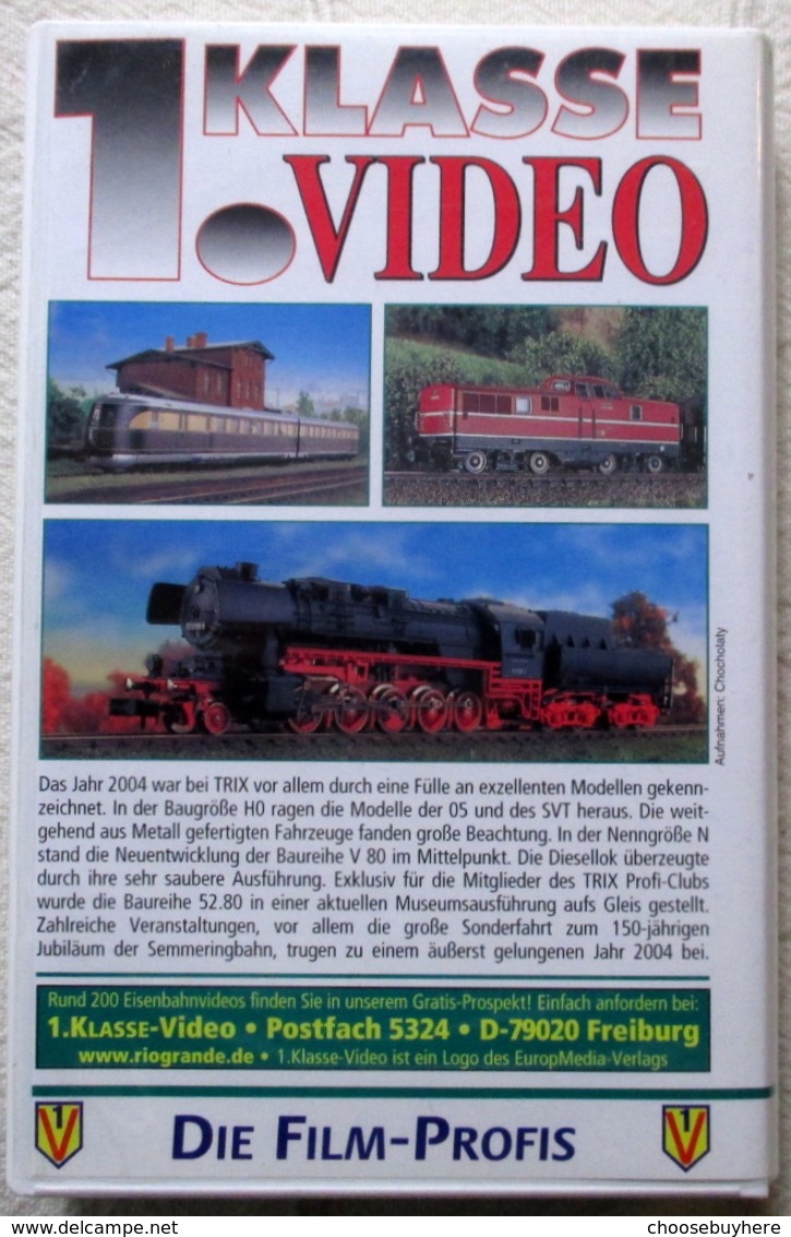 Ein Jahr Mit TRIX 2004 1. Klasse Video VHS Kassette Neuheiten Film 2005 - Sonstige & Ohne Zuordnung