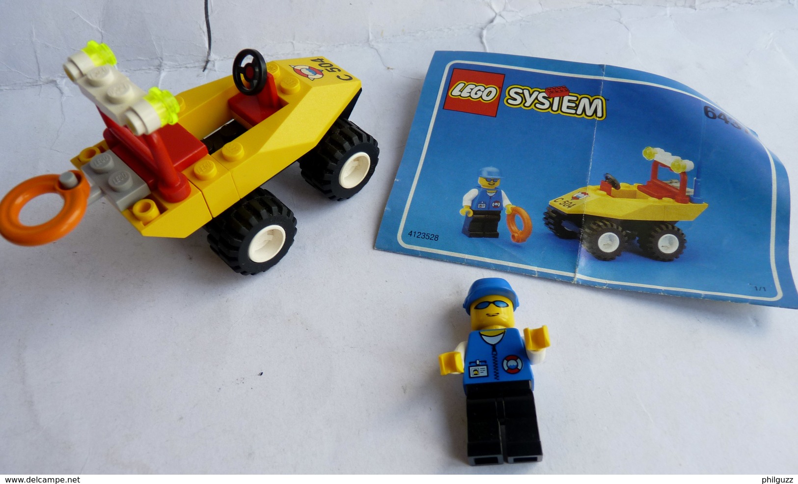 FIGURINE LEGO 6437 BEACH BUGGY GARDE COTIERE Avec Notice 1999 - MINI FIGURE Légo - Lego System