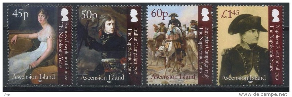 Ascension Island 2013 Famous People, Napoleon, Joséphine De Beauharnais Art, Paintings - Napoleone