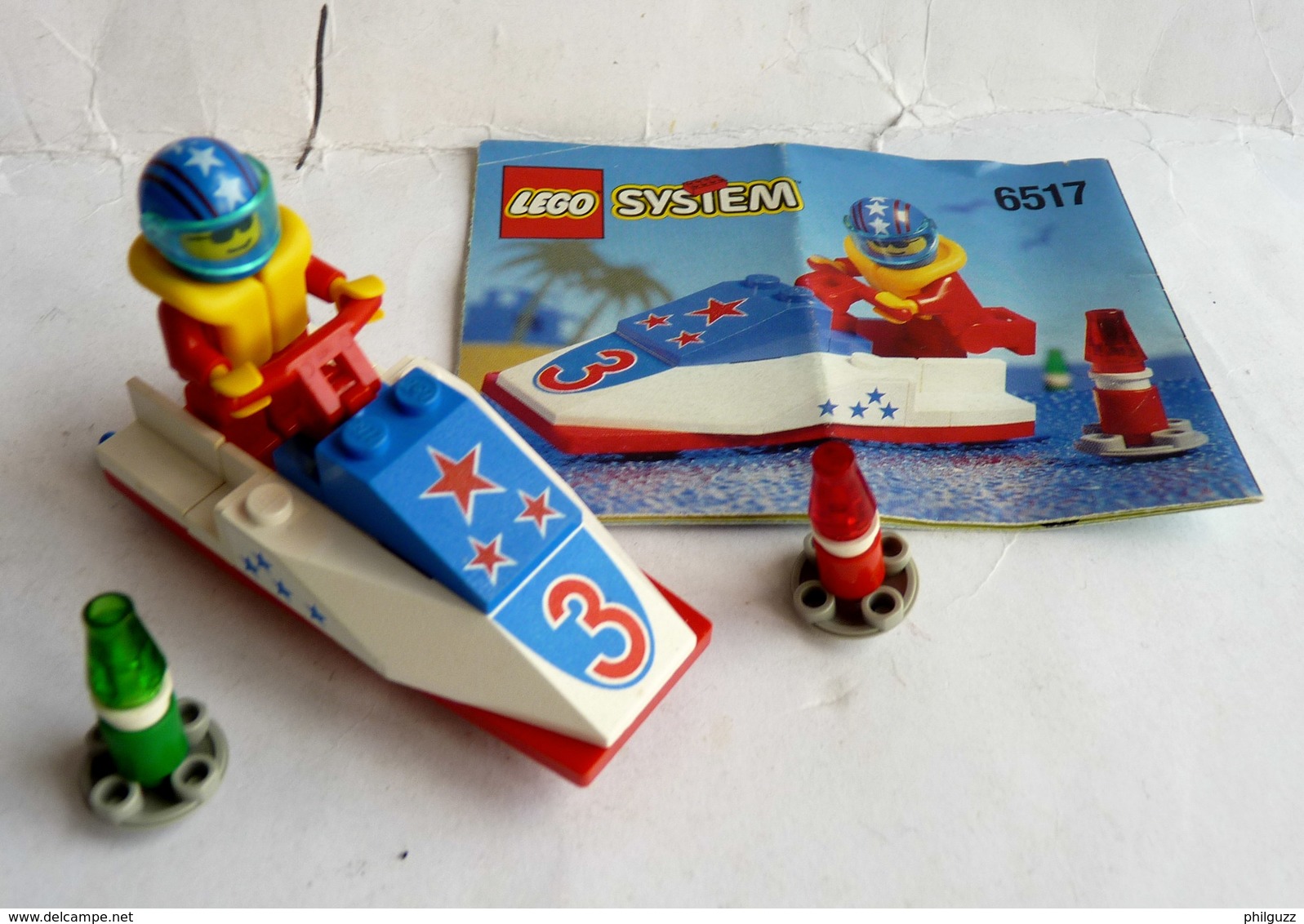 FIGURINE LEGO 6517 WATER JET SKI Avec Notice 1 1996 - MINI FIGURE Légo - Lego System