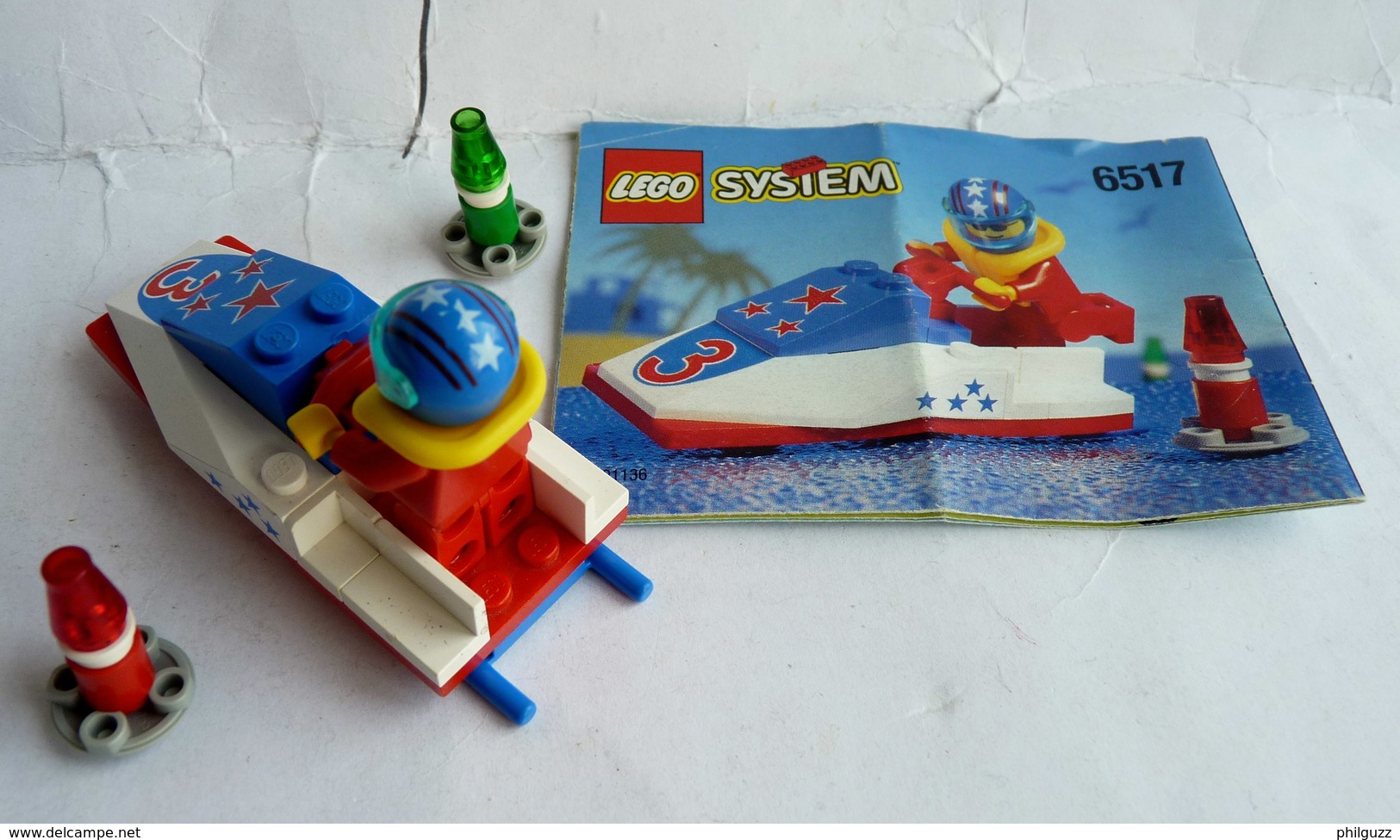 FIGURINE LEGO 6517 WATER JET SKI Avec Notice 1 1996 - MINI FIGURE Légo - Lego System