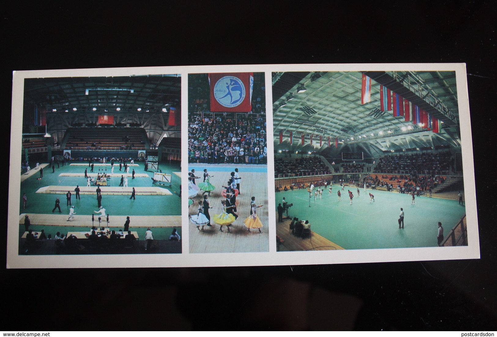 SOVIET SPORT. . "Druzhba"  Sport Complex In Moscow.  OLD Postcard 1980  - FENCING. VOLLEYBALL - Escrime