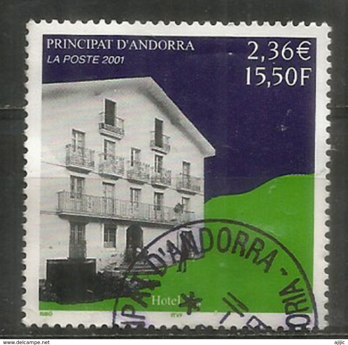 Hotel Historique Pla, Timbre Haute Faciale Pour Lettre Recommandée,  Oblitéré. 1 ère Qualité - Used Stamps