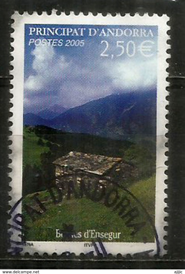 Paysage Des Bordes D'Ensegur, Parròquia D'Ordino, Timbre Haute Faciale Pour Lettre Recommandée,  Oblitéré. 1 ère Qualité - Used Stamps