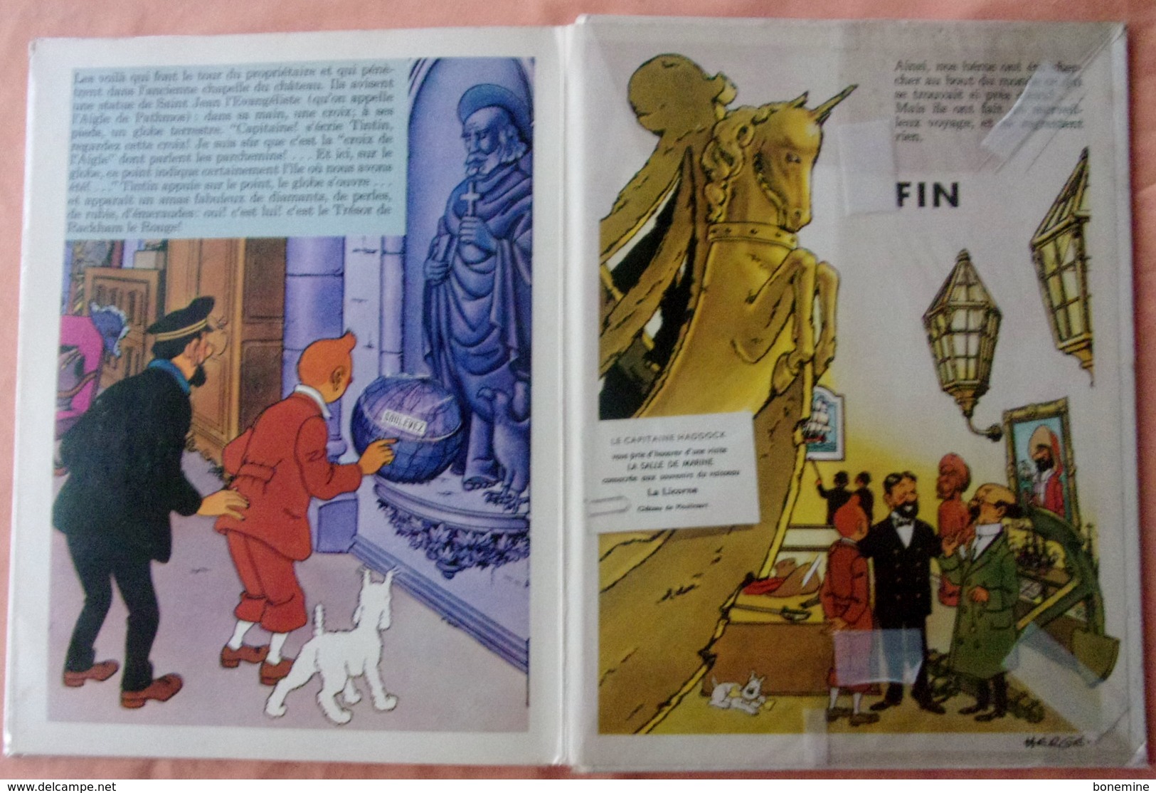 TINTIN Tresor Rackham le Rouge  pop hop E.O 1970