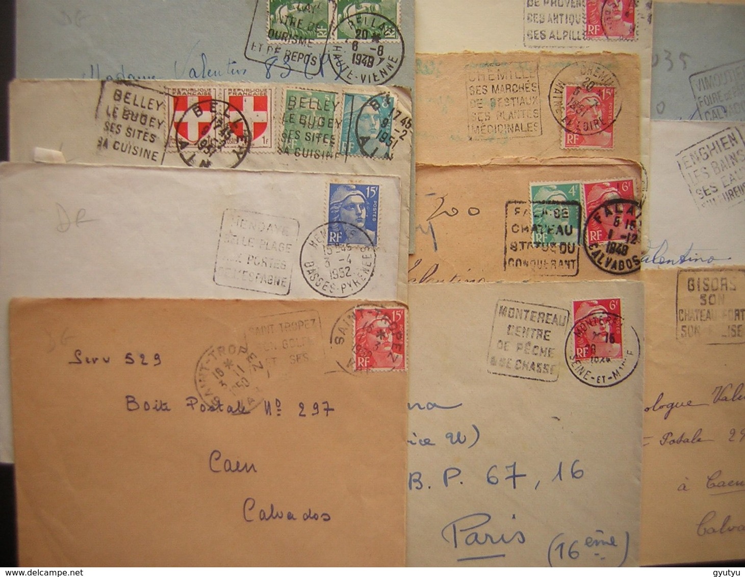 Daguin , Lot De 26 Lettres Avec Daguin Divers, Voir Photos ! - Mechanical Postmarks (Other)