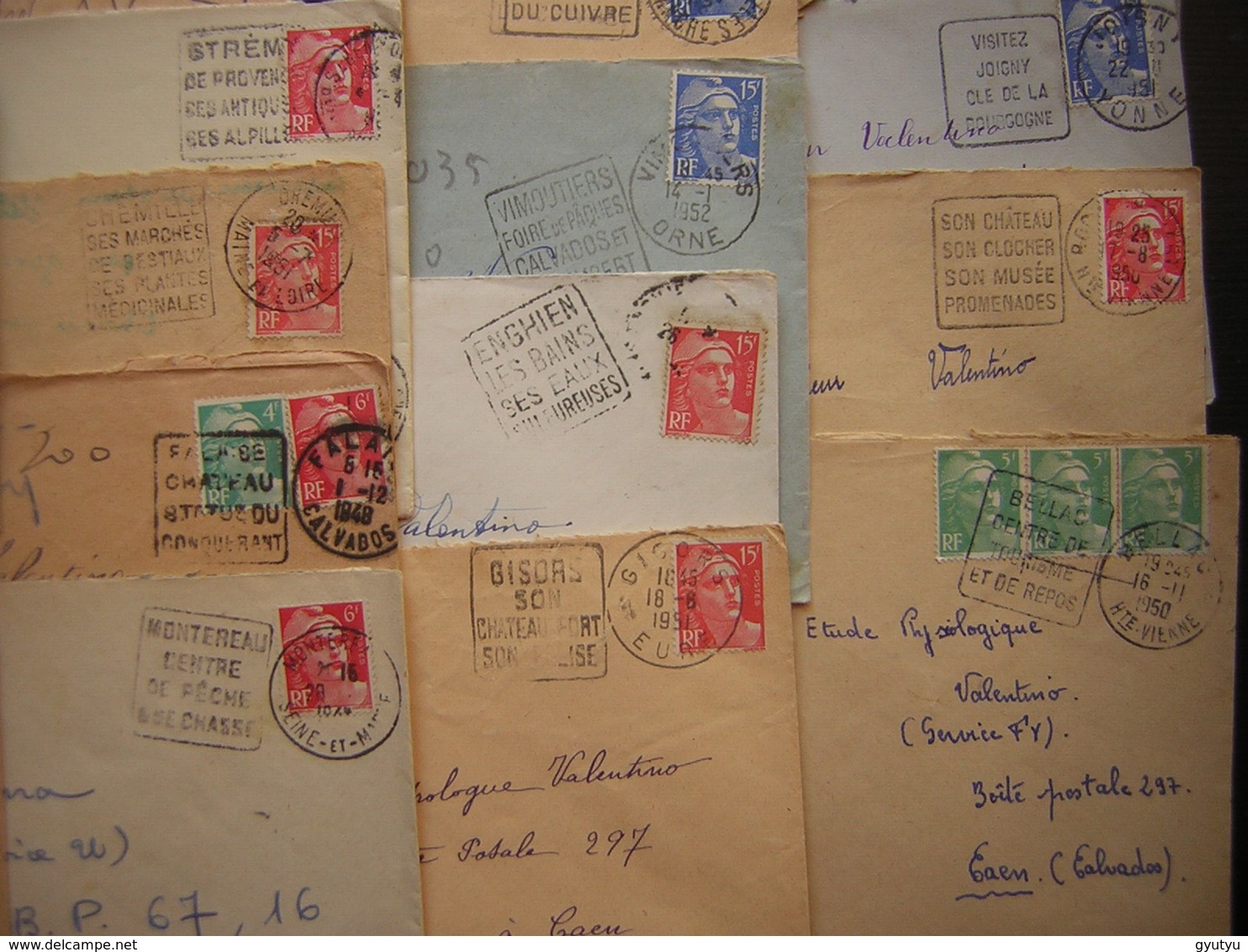 Daguin , Lot De 26 Lettres Avec Daguin Divers, Voir Photos ! - Mechanical Postmarks (Other)