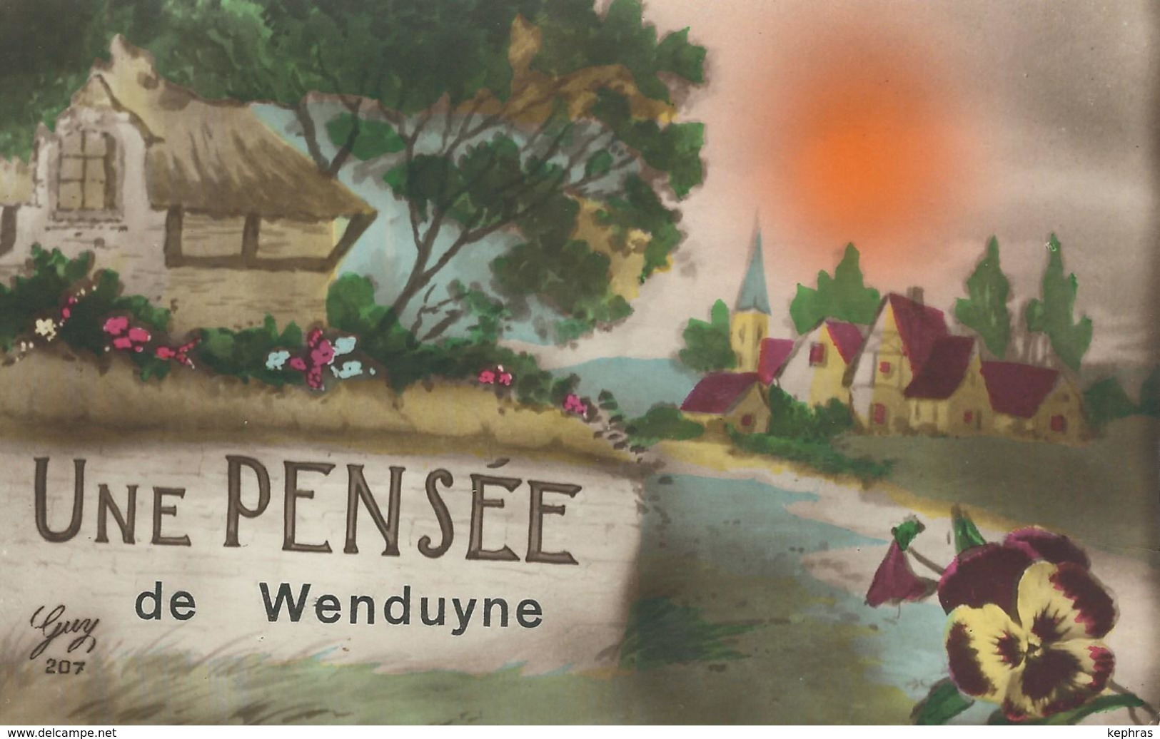 Une Pensée De WENDUYNE - WENDUINE - Cachet De La Poste 1930 - Wenduine