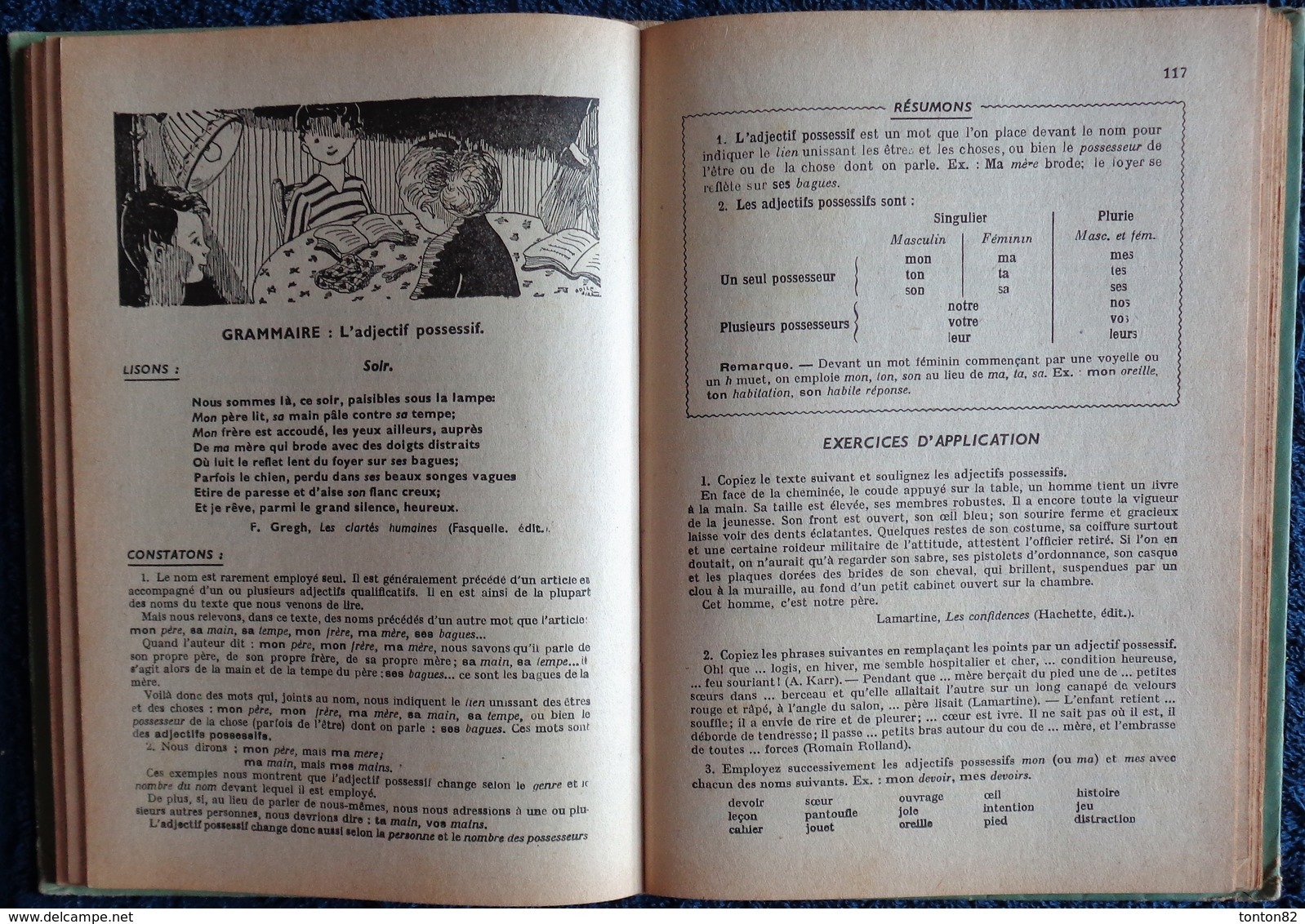 P. Denève / L.P. Renaud - La Grammaire et L'Orthographe - Cours Moyen et Supérieur - Fernand Nathan - ( 1952 ) .