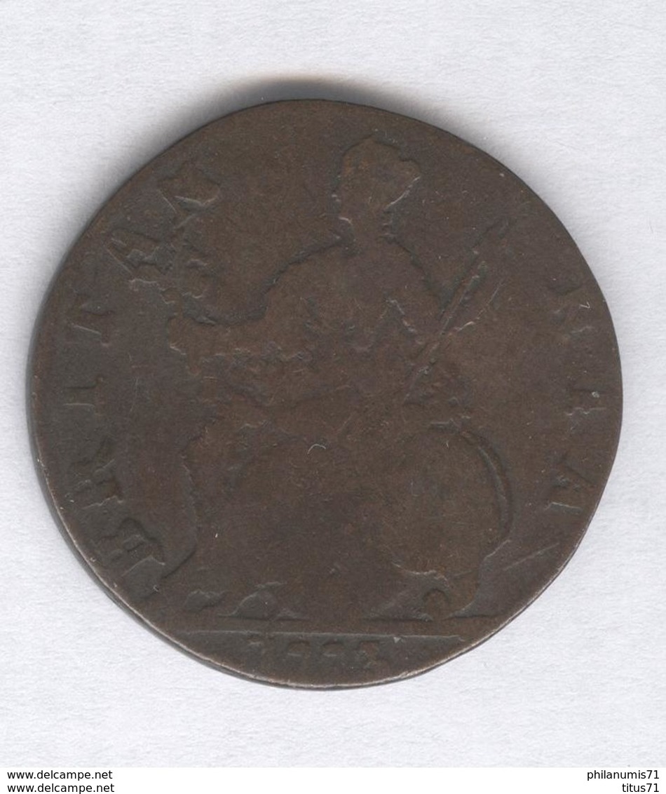 Half Penny Angleterre / UK 1773 Georges III - B. 1/2 Penny