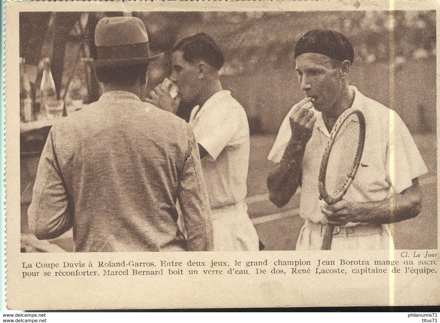 CPA La Coupe Davis - Jean Borotra - René Lacoste - Non Circulée - Sportler