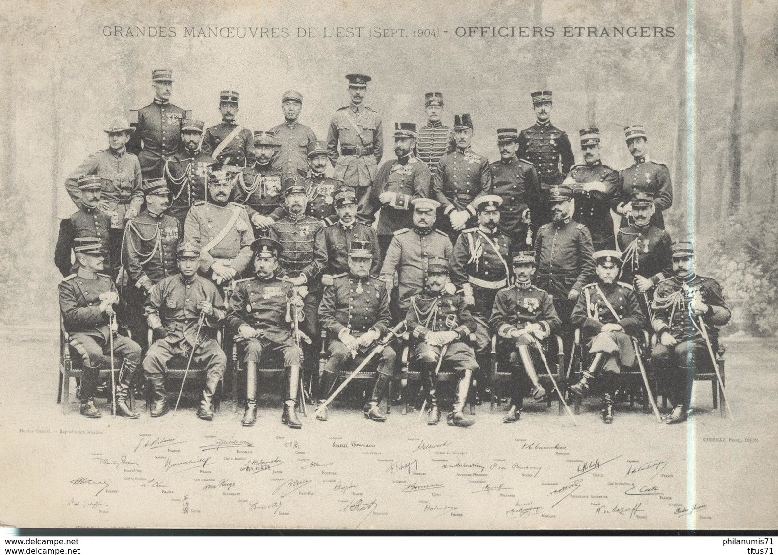 CPA Grandes Manoeuvres De L'Est - Septembre 1904 - Officiers étrangers - Circulée 1904 - Guerre 1914-18