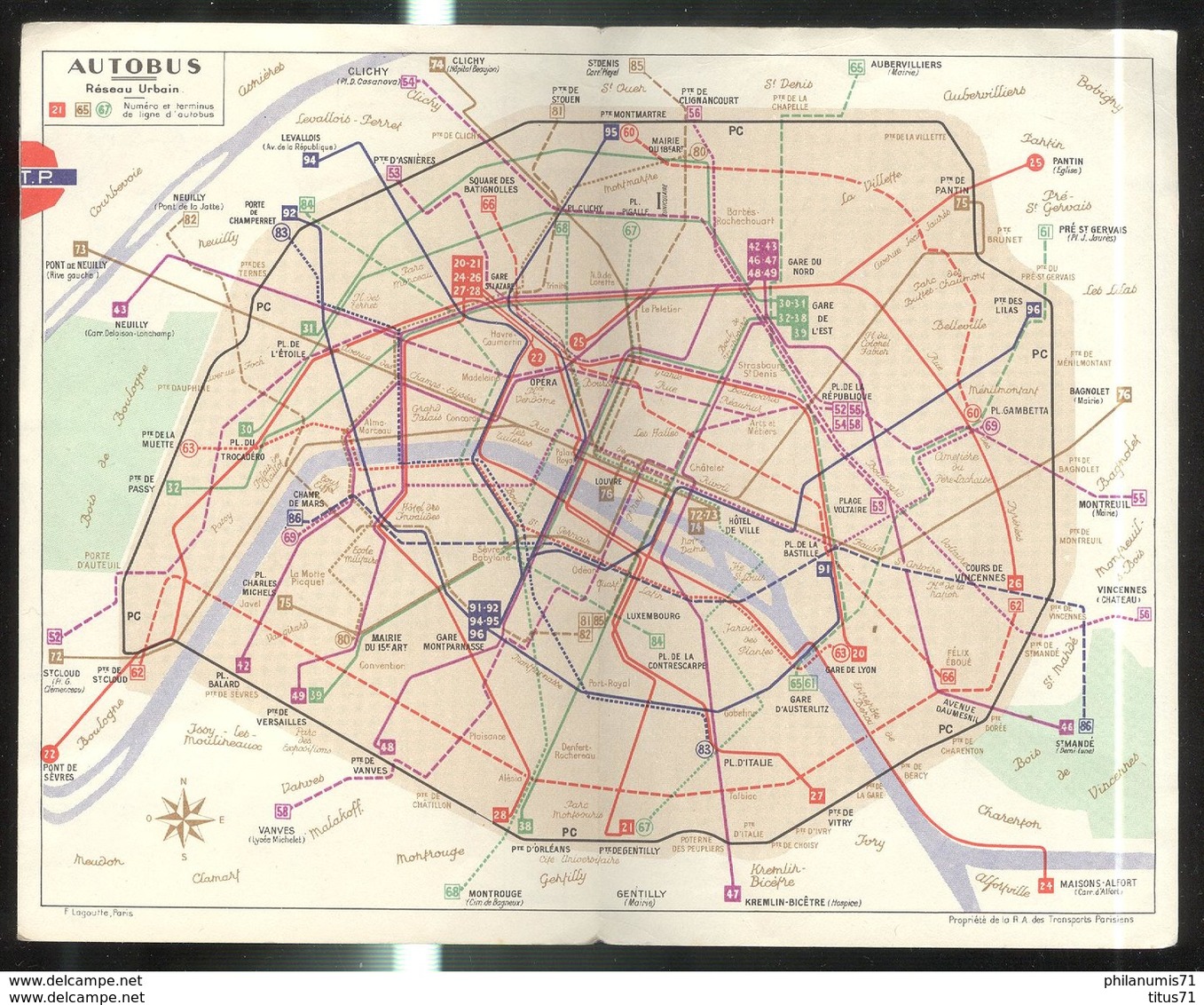 Dépliant Ancien RATP - Paris Et Sa Banlieue Par Les Autobus Et Le Métro - Europe