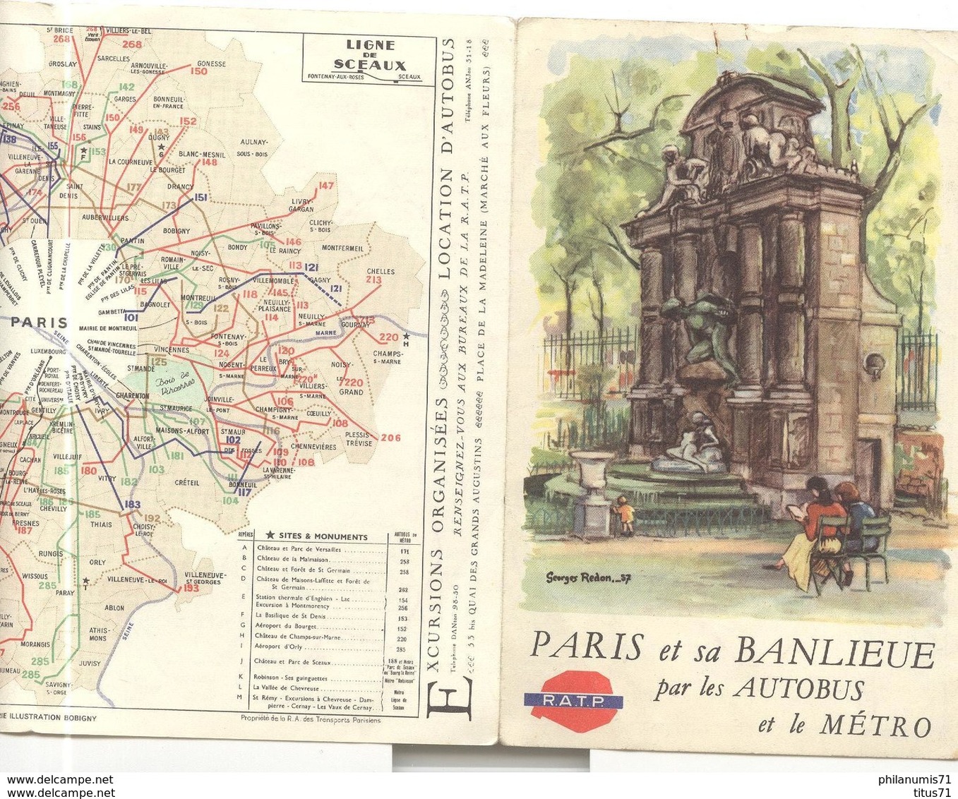 Dépliant Ancien RATP - Paris Et Sa Banlieue Par Les Autobus Et Le Métro - Europe