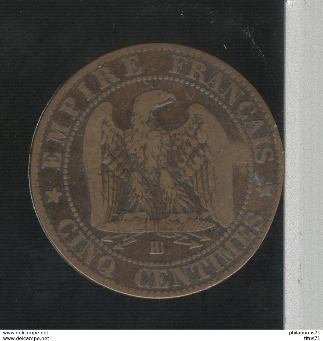 5 Centimes France 1861 BB - TTB - Sonstige & Ohne Zuordnung