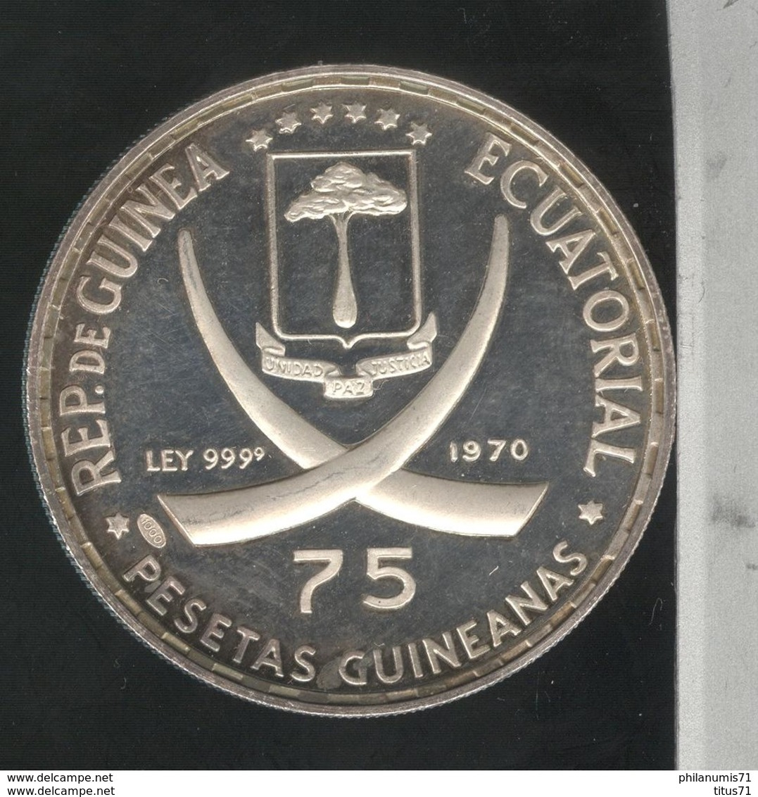 75 Pesetas Guinée Equatoriale 1970 Proof - Pape Jean XXIII - Aequatorial-Guinea