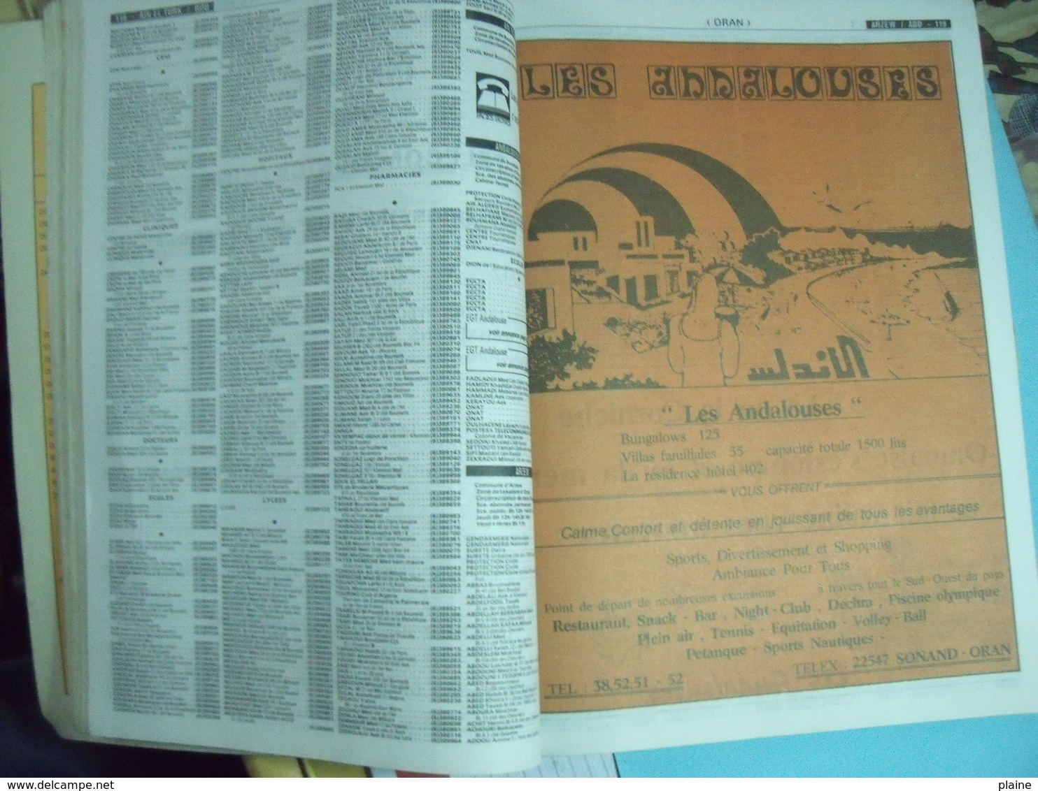 ANNUAIRE TÉLÉPHONIQUE OFFICIEL-RÉGION D'ORAN-1987 - Annuaires Téléphoniques