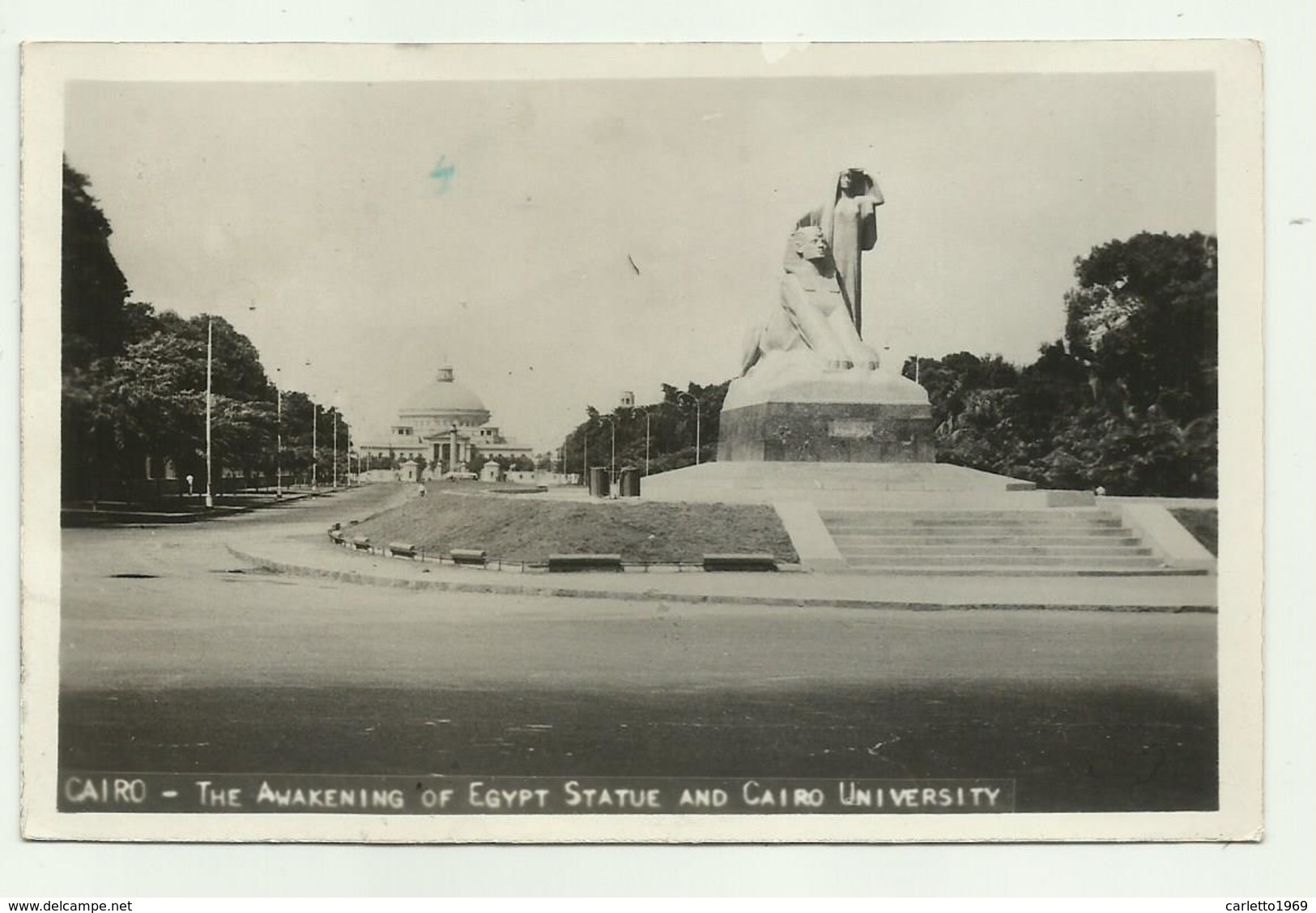 CAIRO - THE AWAKENING OF EGYPT STATUE AND CAIRO UNIVERSITY - VIAGGIATA FP - Le Caire