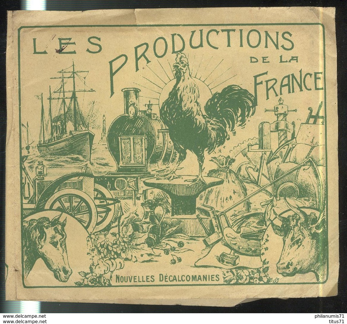 Livret De Décalcomanies Les Productions De La France - Autres & Non Classés