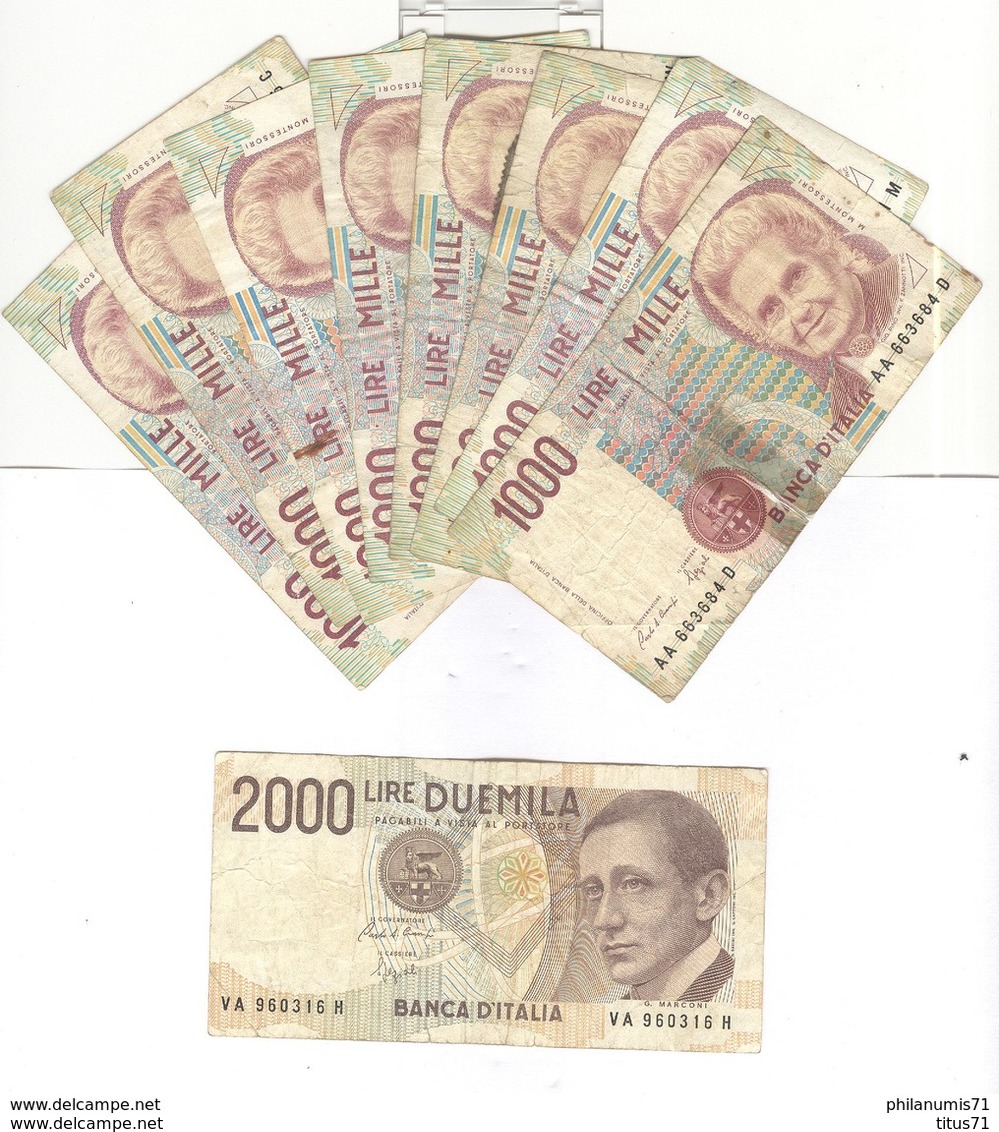 Lot De 20 Billets Italie / Italia / Italy - Total 95 000 Lires - Sonstige & Ohne Zuordnung