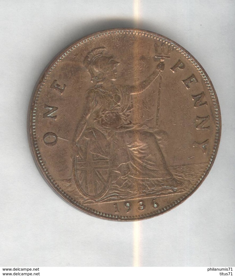 1 Penny Angleterre 1936 Georges V SUP - C. 1 Penny