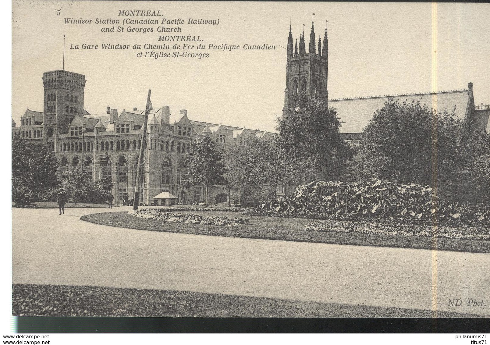 CPA Quebec - Montréal - La Gare Windsor Et L'Eglise St Georges  - Non Circulée - Montreal