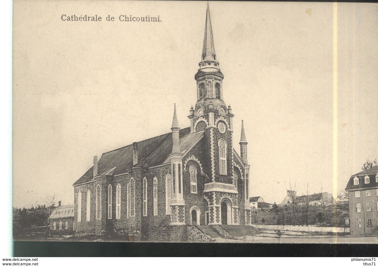 CPA Quebec - Cathédrale De Chicoutimi - Circulée 1915 - Chicoutimi