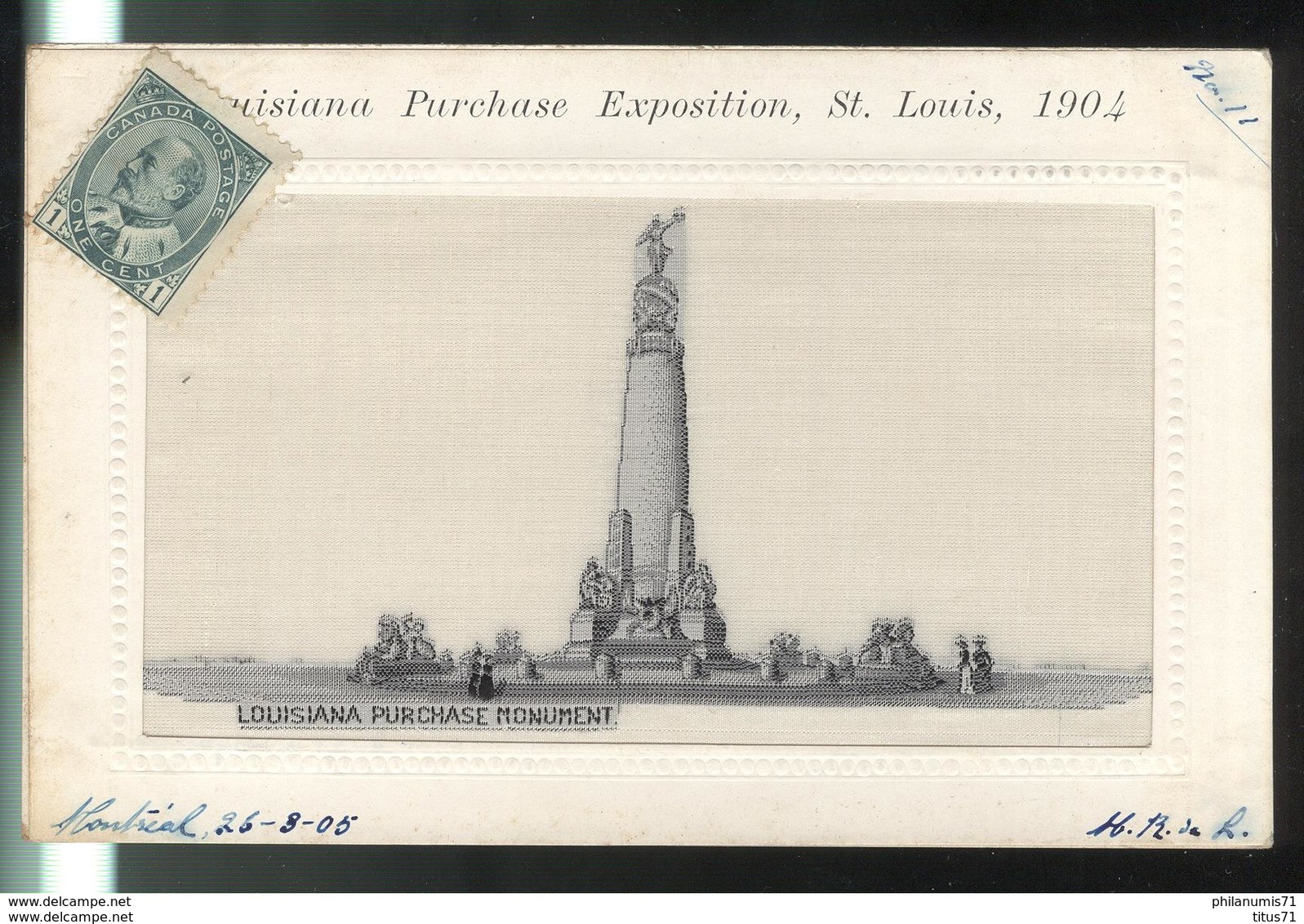 CPA Saint Louis - Louisiana Purchase Exposition 1904 - Louisiana Purchase Monument - Circulée 1905 - St Louis – Missouri