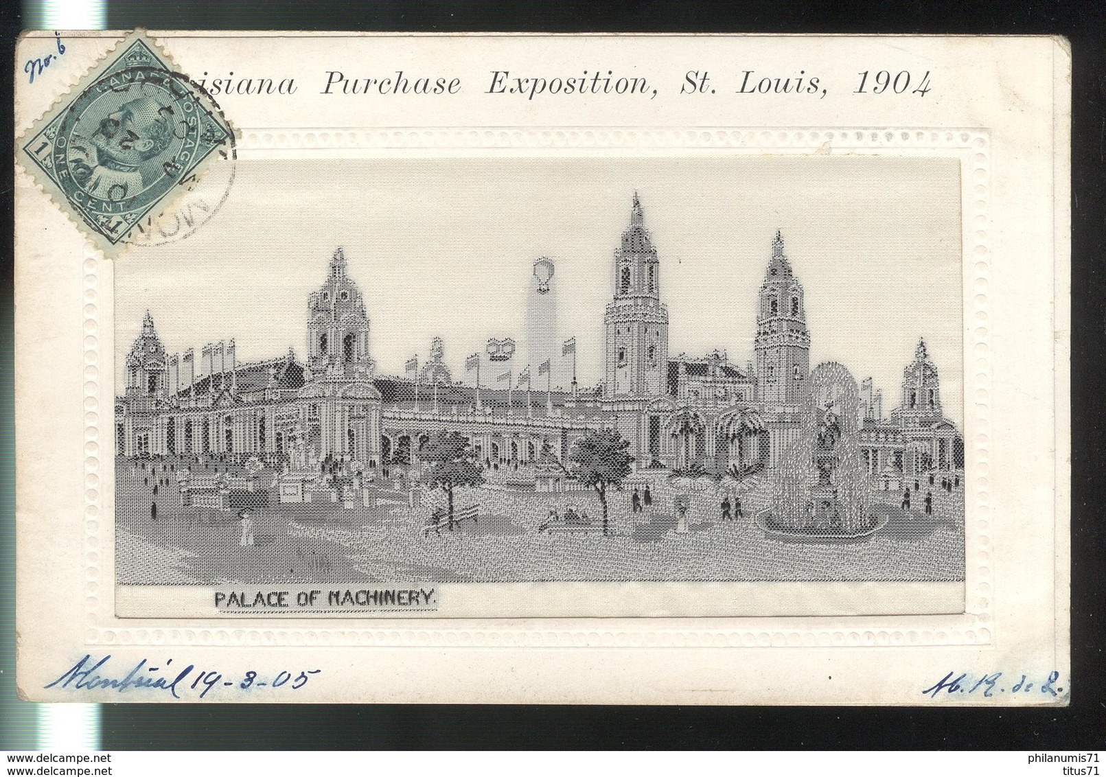 CPA Saint Louis - Louisiana Purchase Exposition 1904 - Palace Of Machinery - Circulée 1905 - St Louis – Missouri