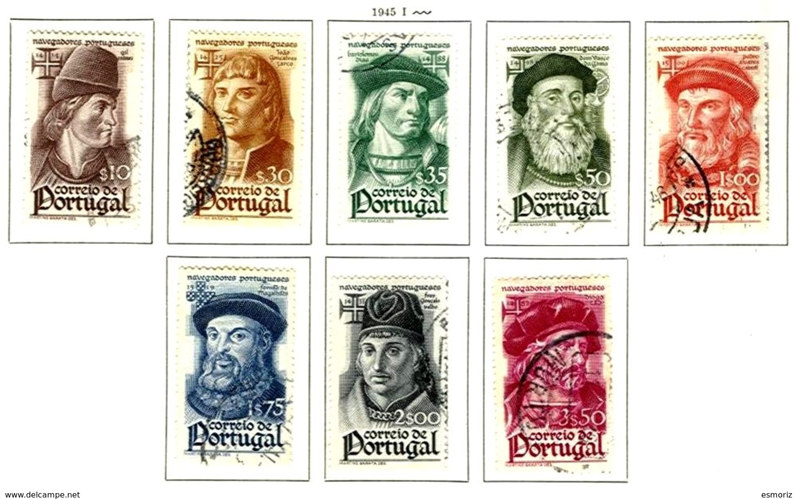 PORTUGAL, Commemoratives, AF 644-51 Yv 655-62, Used, F/VF, Cat. € 20 - Oblitérés